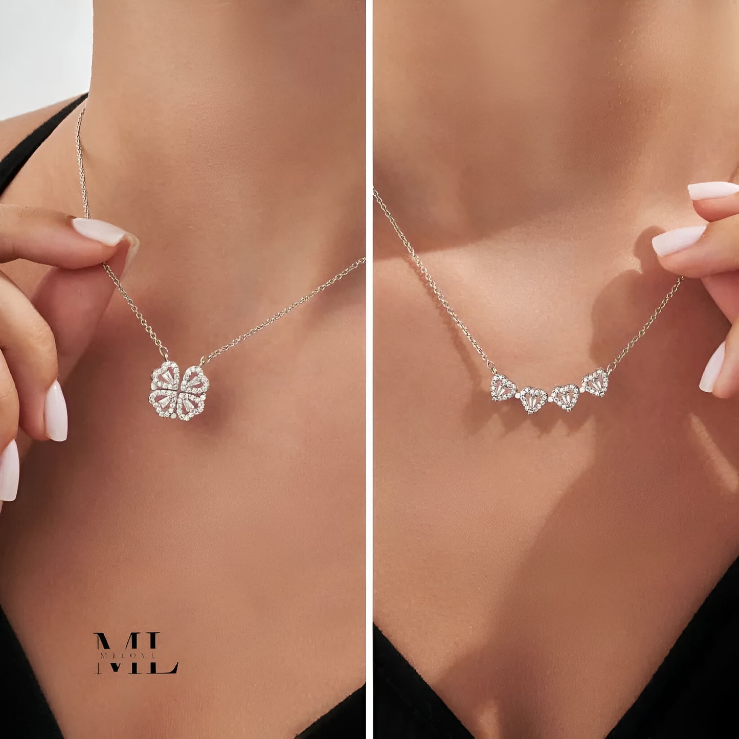 Collar Trébol de Corazones