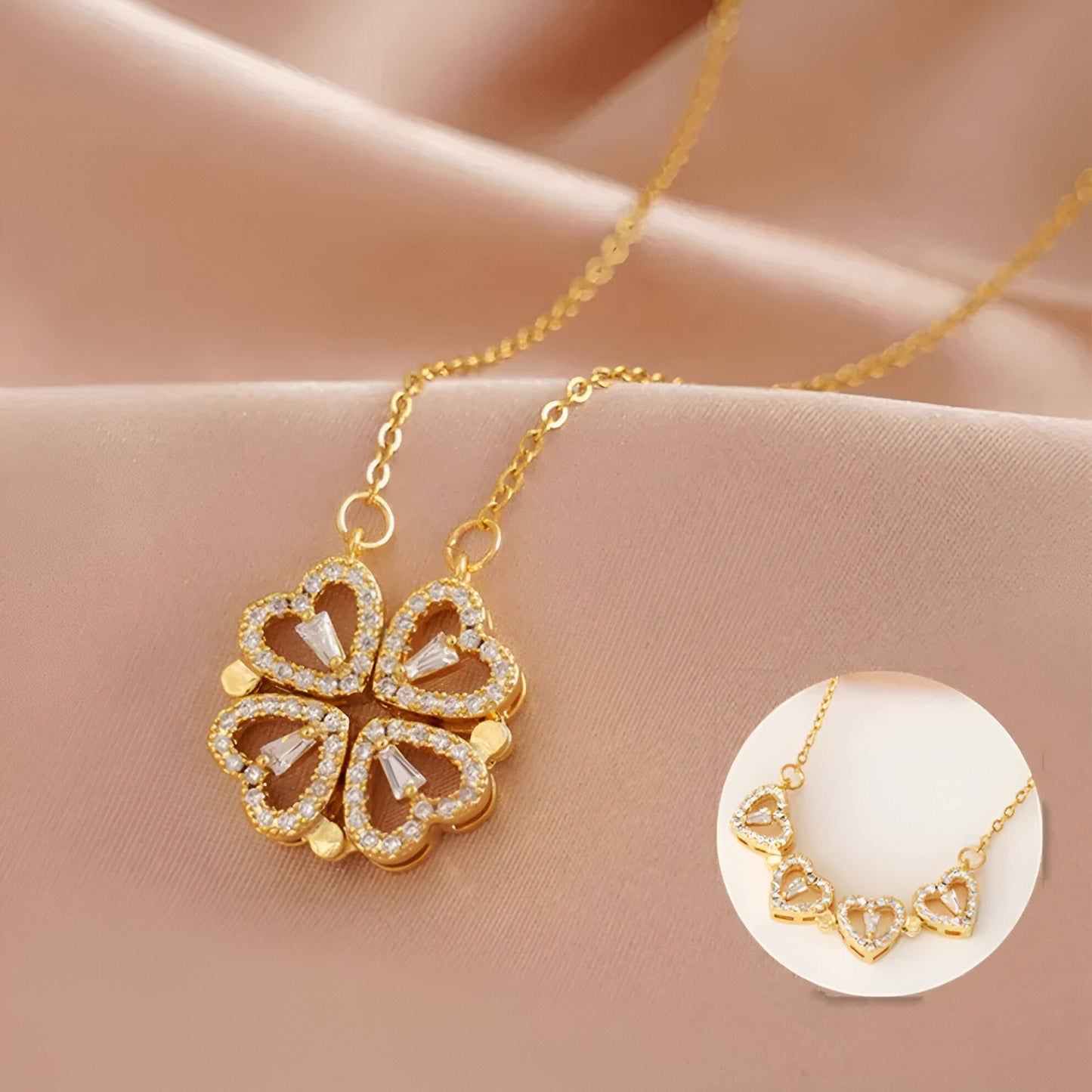 Collar Trébol de Corazones